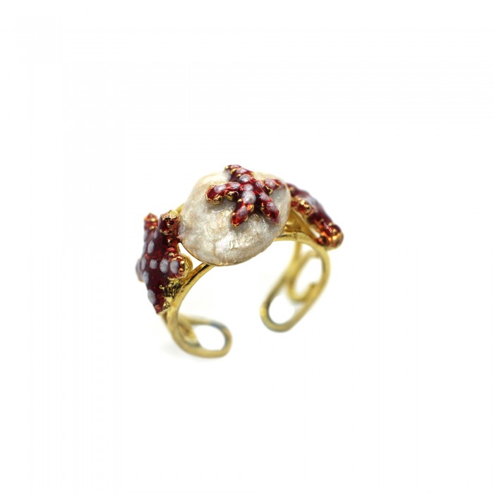 anello conchiglia e stelle