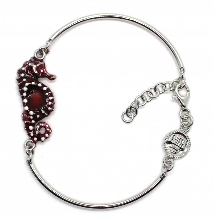 bracciale cerchi cavalluccio marino red