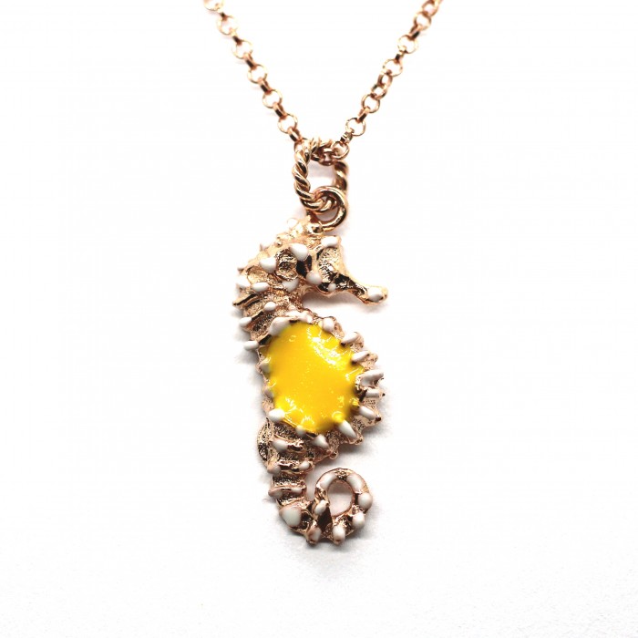 collana cavalluccio marino giallo